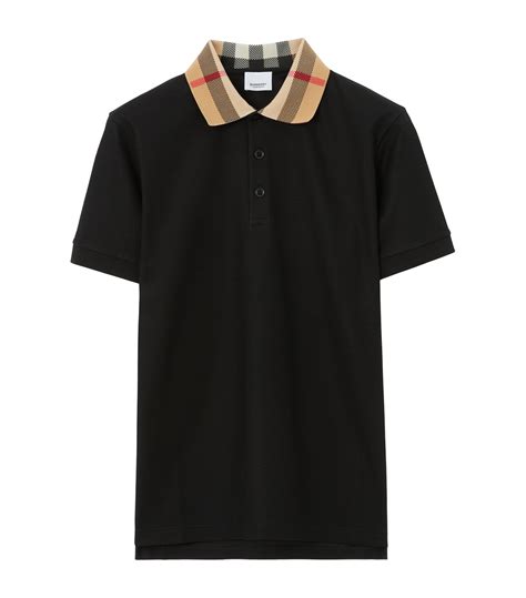 black burberry collar shirt|check collar polo shirt burberry.